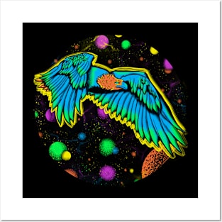 Neon Eagle Posters and Art